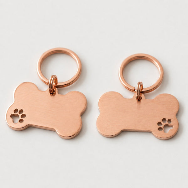 Hundemarke individualisiert - Rosegold