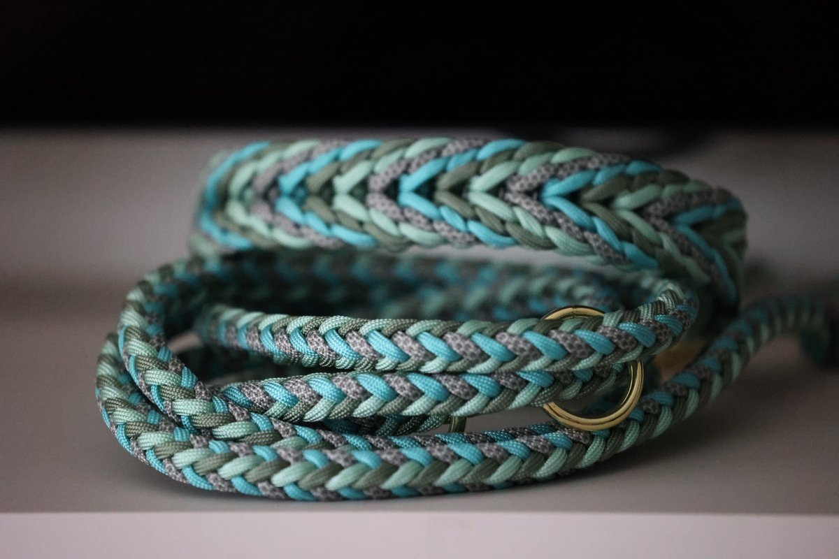 individualisierte Leine - Muster "Herringbone"
