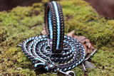 Knüpfgold Hundehalsband "Blue Whisper" aus Paracord