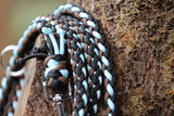 Knüpfgold Hundeleine "Blue Whisper" aus Paracord