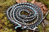 Knüpfgold Hundeleine "Blue Whisper" aus Paracord