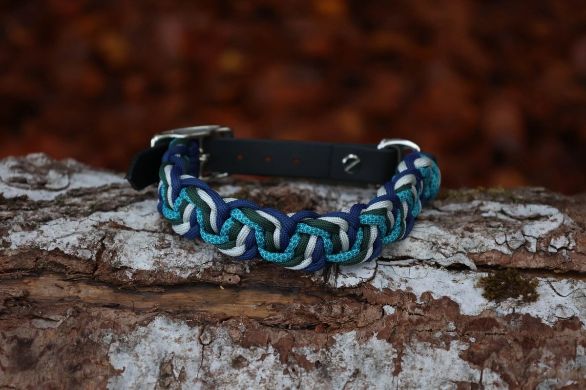 individualisiertes Halsband - Muster "Solomon" Knüpfgold