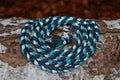 individualisierbare Hundeleine - Muster "Double Braid" in den Farben Blau und weiss