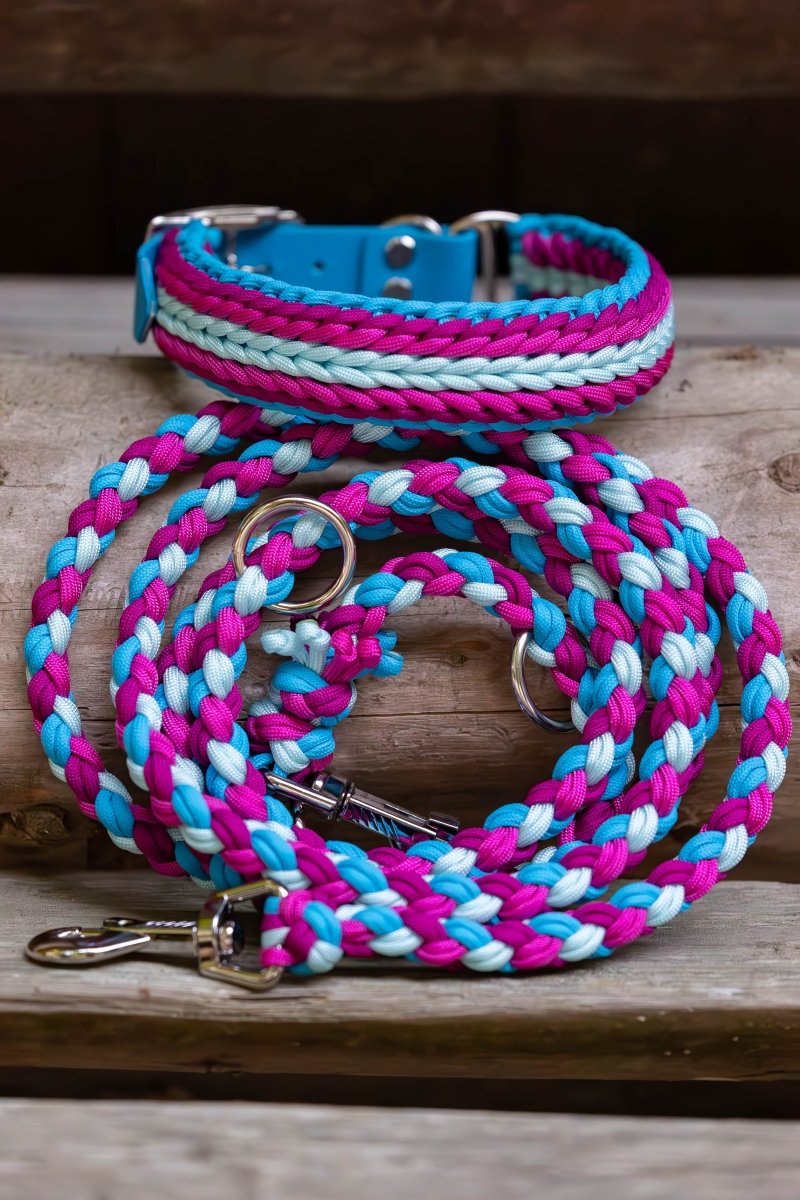 Hundehalsband "Aurora Bloom" aus Paracord
