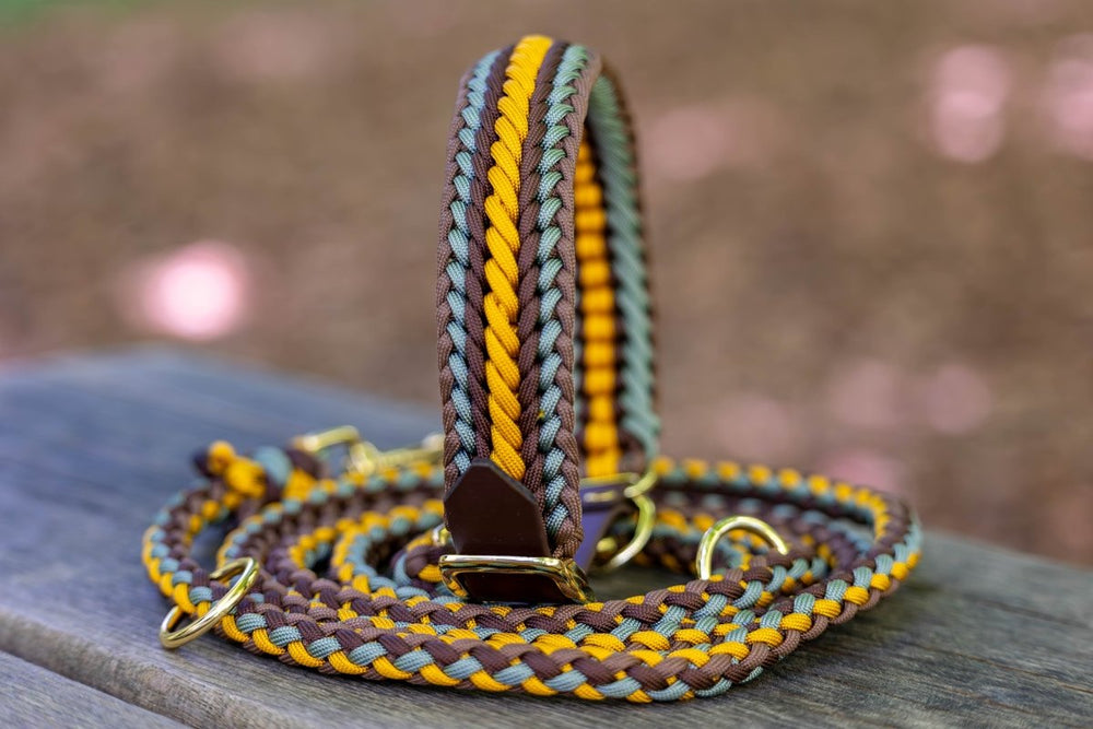 Knüpfgold Hundeleine "Nature Royale" aus Paracord