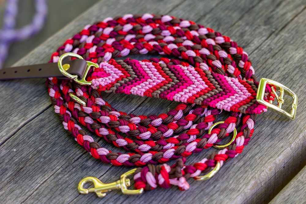 Knüpfgold Hundehalsband "Ruby Dream" aus Paracord
