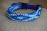 Knüpfgold Hundehalsband aus Paracord in Blau