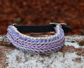 Hundehalsband "Mystic Moon" aus Paracord in den Farben Lila und Beige