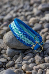 Knüpfgold individualisiertes Halsband - Muster "Snake"