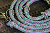 Knüpfgold Hundeleine "Candy Blossom" aus Paracord
