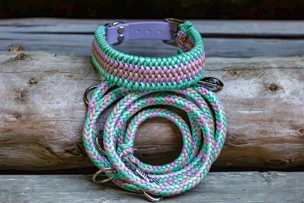 Hundeleine "Candy Blossom" aus Paracord