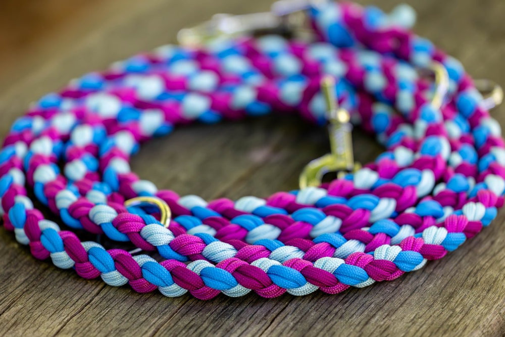 Knüpfgold Hundeleine "Aurora Bloom" aus Paracord
