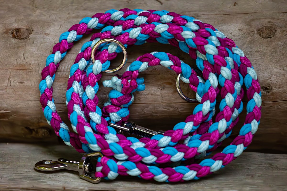 Hundeleine "Aurora Bloom" aus Paracord