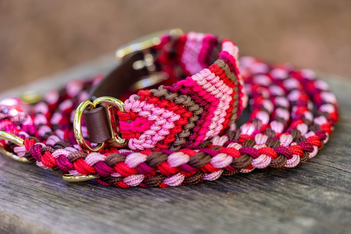 Hundeleine "Ruby Dream" aus Paracord