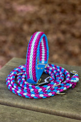 Knüpfgold Hundeleine "Aurora Bloom" aus Paracord