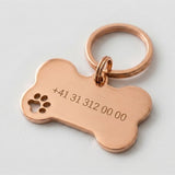 Knüpfgold Hundemarke individualisiert - Rosegold