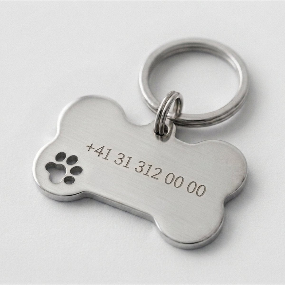 Knüpfgold Hundemarke individualisiert - Silber