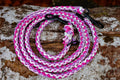 Rosa, weisse, Lila und Pinkfarbene Hundeleine "Pinky" aus Paracord. Robust, Langlebig und stilvoll für jedes Abenteuer!