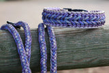Knüpfgold individualisiertes Halsband - Muster "Fischgrät"